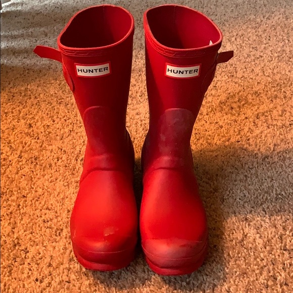 Hunter Shoes - Short Red Hunter Boots